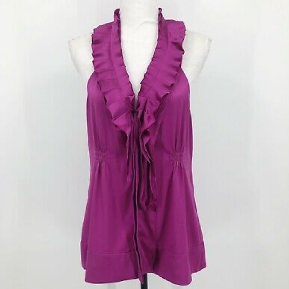 BCBG Silky Riffle Backless Top - Picture 4 of 4